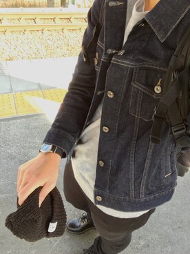 「Dr. Martens（ドクターマーチン）のDr.Martens (ドクターマーチン)/1461 3EYE GIBSON SHOES（その他シューズ）」を使った、コウさん（メンズ・170cm）の冬コーディネート