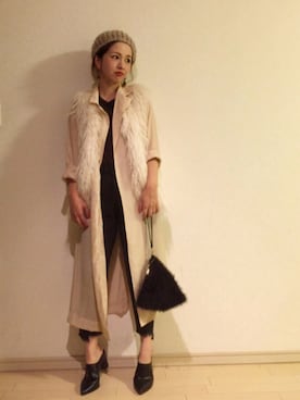 「アイテム（ピアス（両耳用））」を使った、はまち(¨)♡さん（レディース・153cm・30代）の秋コーディネート