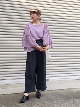 「アイテム（ピアス（両耳用））」を使った、はまち(¨)♡さん（レディース・153cm・30代）の夏コーディネート
