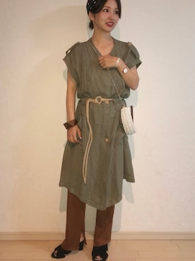 「ダニエルウェリントン」｜「アイテム（ワンピース/ドレス）」を使った、はまち(¨)♡さん（レディース・154cm）の春コーディネート