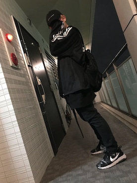 「HARE」｜「アイテム（ナイロンジャケット）」を使った、krさん（メンズ・164cm）の春コーディネート