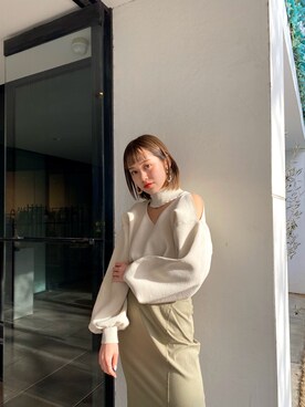 土肥　夕華さん（レディース・158cm）の冬コーディネート