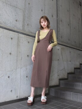 土肥　夕華さん（レディース・160cm）の冬コーディネート