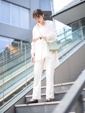 「SETUP7（セットアップセブン）のアイテム」を使った、hitoさん（レディース・163cm）の夏コーディネート