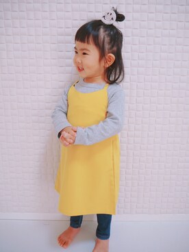 「キッスコーデ」｜「アイテム（ワンピース/ドレス）」を使った、nicoooo3さん（キッズ・90cm）の冬コーディネート