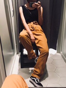 「PULL&BEAR（プルアンドベア）のアイテム（チノパンツ）」を使った、Nemoouさん（レディース・158cm）の秋コーディネート