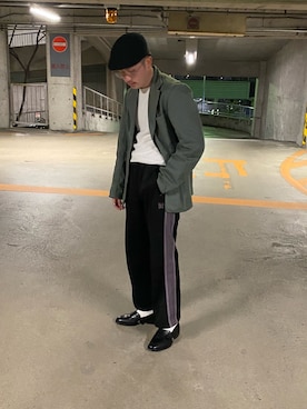 「軍物」｜「アイテム（帽子）」を使った、にんじんさん（メンズ・176cm）の春コーディネート