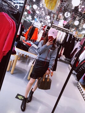 「MONKI（モンキ）のアイテム（帽子）」を使った、Miss-mooさん（レディース・160cm）の秋コーディネート