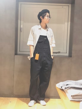 「coen（コーエン）のアイテム（ハンチング/ベレー帽）」を使った、遊雅さん（メンズ・176cm）の夏コーディネート