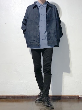 「UNIQLO（ユニクロ）のWOMEN ウルトラストレッチジーンズ（デニムパンツ）」を使った、こーきさん（メンズ・172cm）の冬コーディネート