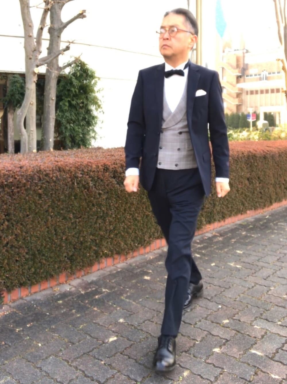 「トラッド、フォーマル、パーティースタイル、スーツ、眼鏡男子」｜「ありがとう！男子トラッド部門2位、3位/2236位のアイテム（その他、その他）」を使った、でゑさん（メンズ・175cm）の冬コーディネートの1枚目の写真