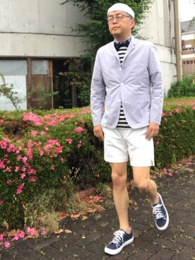 「マリンコーデ」｜「アイテム（その他）」を使った、でゑさん（メンズ・175cm）の夏コーディネート