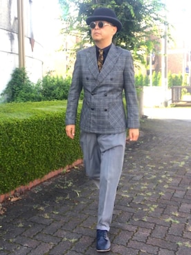 「丸サングラス」｜「アイテム（その他）」を使った、でゑさん（メンズ・175cm）の夏コーディネート