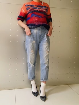 「ボーイフレンドデニム」｜PALUさん（レディース・157cm）の秋コーディネート