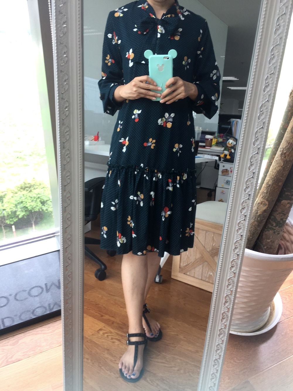 「old school look」｜「ZARAのアイテム（ワンピース、その他）」を使った、桃猪🍑さん（レディース・166cm）の冬コーディネートの1枚目の写真