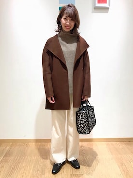 「green label relaxing（グリーンレーベルリラクシング）のアイテム（その他アウター）」を使った、西村（nishimura）さん（レディース・163cm）の秋コーディネート