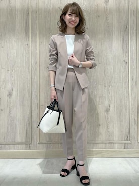 「H.V.F.N（ハブファン）のアイテム」を使った、西村（nishimura）さん（レディース・163cm）の春コーディネート