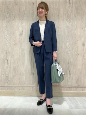 「green label relaxing（グリーンレーベルリラクシング）のアイテム（財布/小物）」を使った、西村（nishimura）さん（レディース・163cm）の春コーディネート