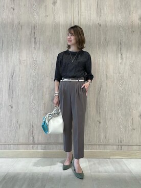 「green label relaxing（グリーンレーベルリラクシング）のアイテム（財布/小物）」を使った、西村（nishimura）さん（レディース・163cm）の夏コーディネート