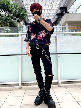 「シャツイン」｜「アイテム（その他）」を使った、こーくんさん（メンズ・170cm）の春コーディネート