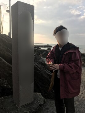 「アイテム（モッズコート、ピンク系）」を使った、ゆーかいさん（メンズ・172cm）の春コーディネート