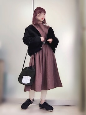 「BARAK（バラク）のアイテム（ブルゾン）」を使った、pirikaさん（レディース・150cm）の冬コーディネート