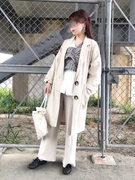 「アイテム（その他トップス、ブラウン系）」を使った、pirikaさん（レディース・150cm）の春コーディネート