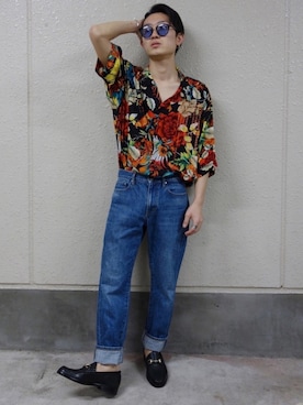 「zozoデニム」｜ゆーせーさん（メンズ・160cm）の春コーディネート
