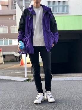 「niko and...（ニコアンド）のアイテム（マウンテンパーカー）」を使った、ひさん（メンズ・175cm）の春コーディネート