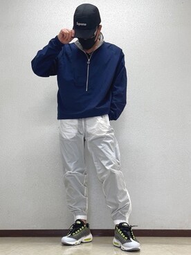 「AIR MAX」｜「アイテム（ナイロンジャケット）」を使った、LIFEさん（メンズ・170cm）の春コーディネート