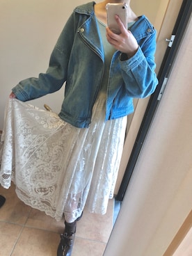 レーススカート デニム の人気ファッションコーディネート Wear