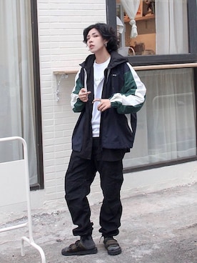 「Carhartt WIP（カーハートダブリューアイピー）のアイテム（ジャケット/アウター）」を使った、男爺さん（レディース・171cm）の春コーディネート