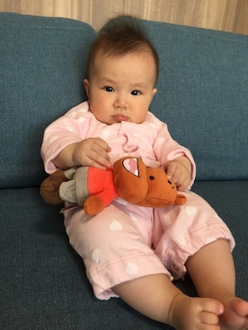 「アイテム（ロンパース）」を使った、agnès b. Enfant店長さん（キッズ・70cm）の夏コーディネート