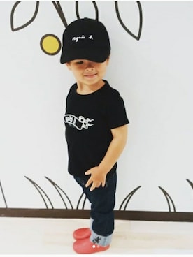 「アイテム（帽子）」を使った、agnès b. Enfant店長さん（キッズ・100cm）の夏コーディネート