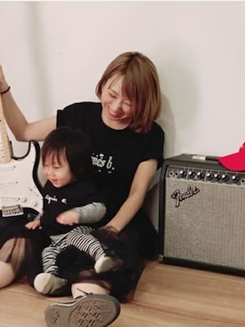 「アイテム（キャップ）」を使った、agnès b. Enfant店長さん（キッズ・85cm）の夏コーディネート