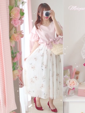 「axes femme（アクシーズファム）のアイテム（トートバッグ）」を使った、美月 ♡⃜ 𝑚𝑒𝑖𝑦𝑢𝑒さん（レディース・150cm）の夏コーディネート