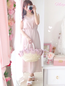 「axes femme（アクシーズファム）のアイテム（トートバッグ）」を使った、美月 ♡⃜ 𝑚𝑒𝑖𝑦𝑢𝑒さん（レディース・150cm）の夏コーディネート