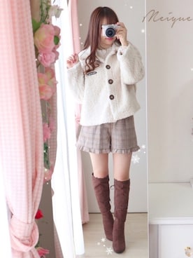 美月 ♡⃜ 𝑚𝑒𝑖𝑦𝑢𝑒さん（レディース・150cm）の秋コーディネート