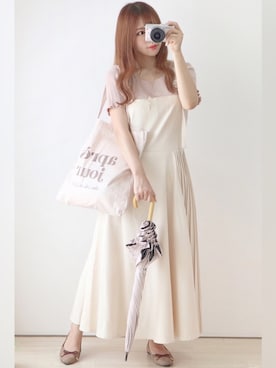 「le reve vaniller（ル レーヴ ヴァニレ）のアイテム」を使った、美月 ♡⃜ 𝑚𝑒𝑖𝑦𝑢𝑒さん（レディース・150cm）の夏コーディネート