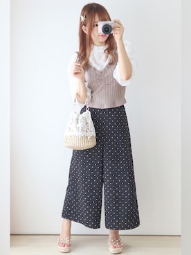 「アプレジュール」｜「アイテム（ヘアアクセサリー）」を使った、美月 ♡⃜ 𝑚𝑒𝑖𝑦𝑢𝑒さん（レディース・150cm）の夏コーディネート