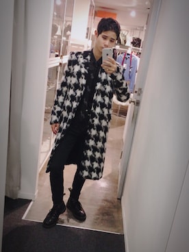 「SAINT LAURENT PARIS（サンローランパリ）のアイテム（チェスターコート）」を使った、ちゃんこ鍋さん（メンズ・163cm）の夏コーディネート