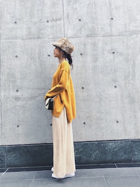 福本 茉以さん（レディース・160cm）の冬コーディネート