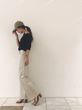 福本 茉以さん（レディース・160cm）の夏コーディネート