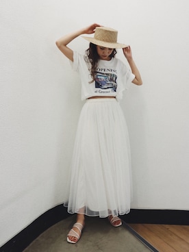 福本 茉以さん（レディース・160cm）の夏コーディネート