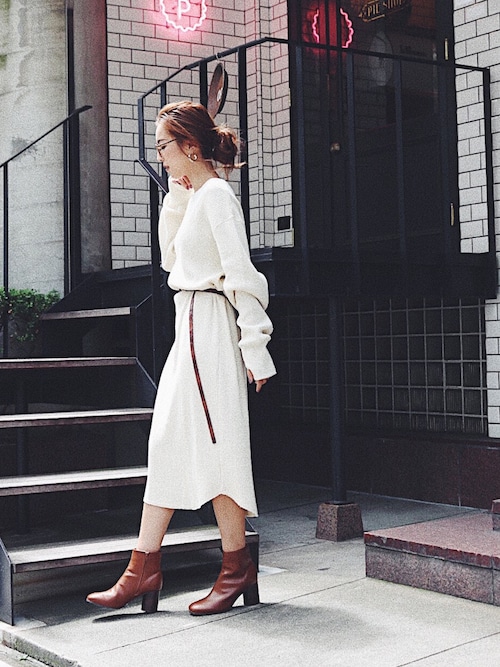 Ungrid福本 茉以さんのワンピース「ワッフルロングワンピース(Ungrid|アングリッド)」を使ったコーディネート