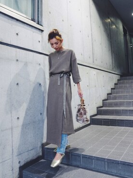 福本 茉以さん(レディース・160cm)の秋コーディネート