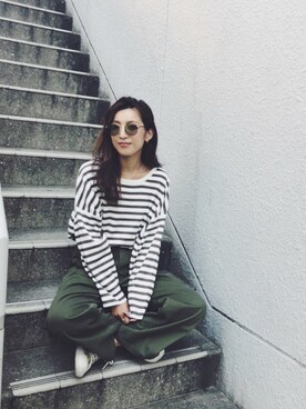 福本 茉以さん（レディース・160cm）の秋コーディネート