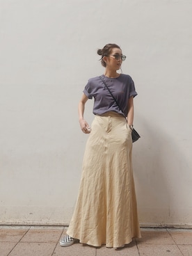 福本 茉以さん（レディース・160cm）の春コーディネート