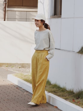 福本 茉以さん（レディース・160cm）の春コーディネート