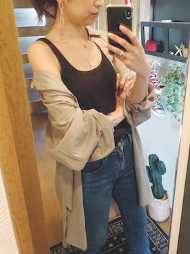 福本 茉以さん（レディース・160cm）の春コーディネート